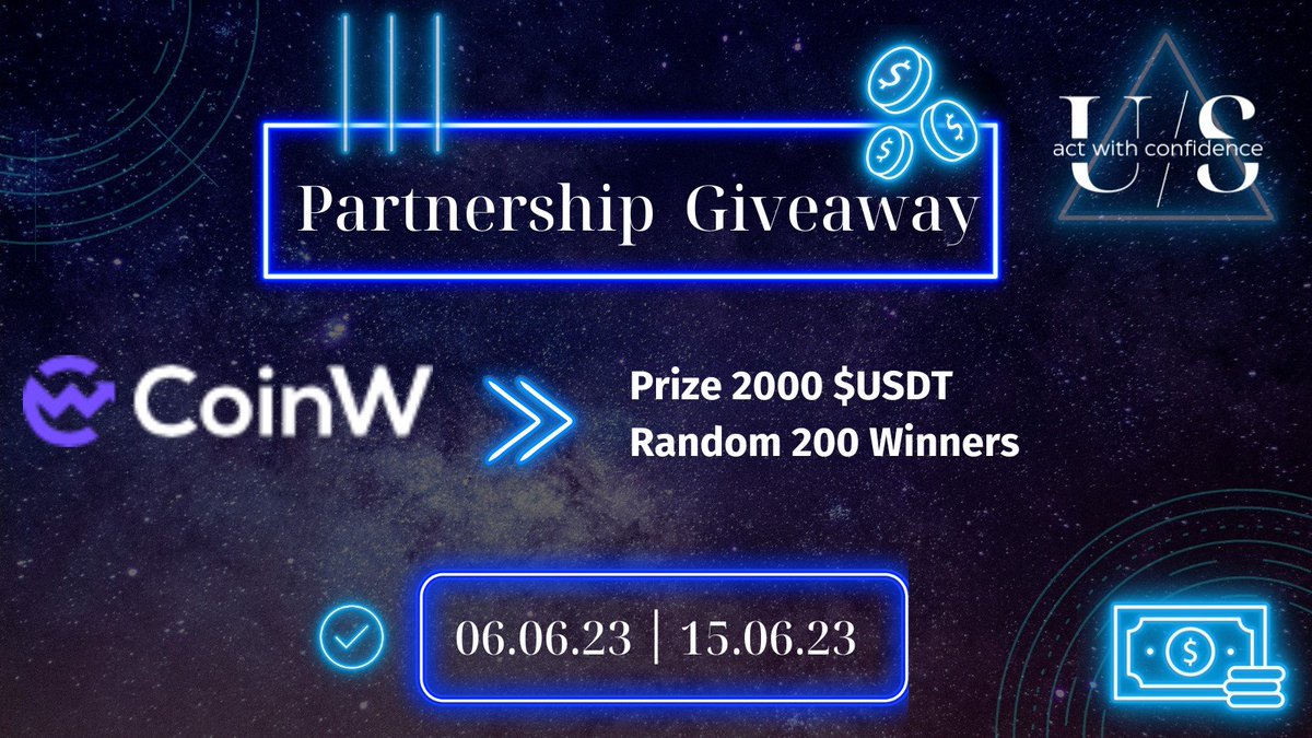 CoinWZH's tweet photo. 🎉🎉为庆祝 #CoinW 与 UniverseSwap 达成战略合作

🎁专属福利空投限时领取！#Giveaway

1⃣ 关注 @CoinWZH + @universe_swap2
2⃣ 转推+点赞
3⃣ 在Gleam上完成任务

💰💰一起来瓜分2,000 USDT赠金奖池！

👉立即参与：https://t.co/tsc8VXlOwH https://t.co/OZSIfx1vCP