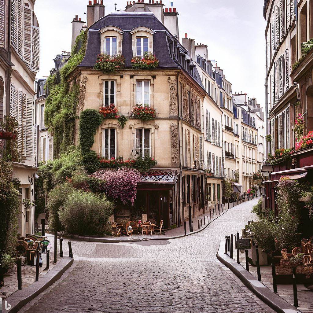Rue de l’Abreuvoir: Located in Montmartre, this is one of the prettiest streets in Paris, resplendent with cobblestones and ivy-covered walls. #RueDeLabreuvoir #MontmartreStreet