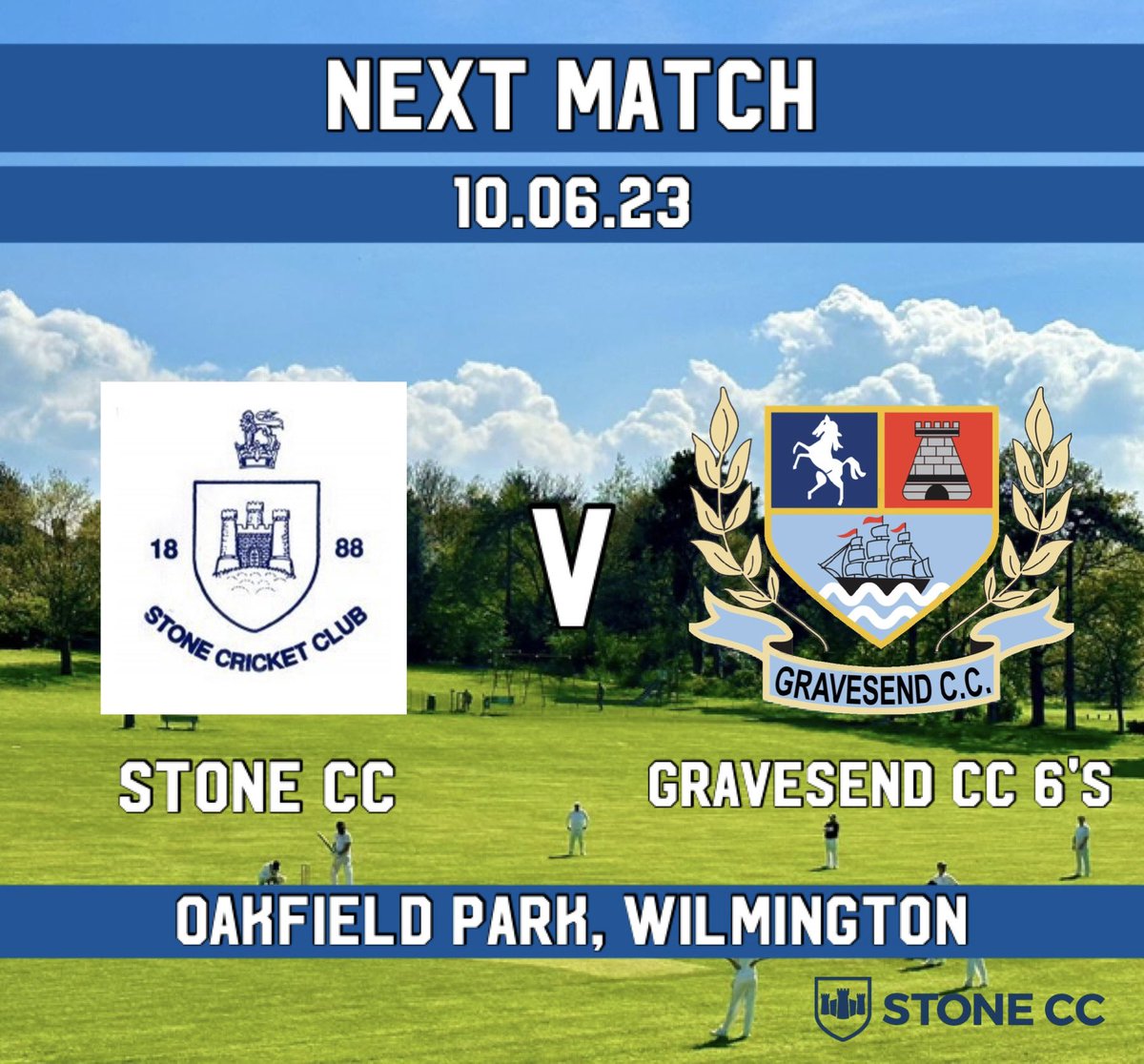 Back to Oakfield Wok this week as we welcome Gravesend 6's. Some twists and turns in the starting line up this week! Looks like a scorcher too ☀️☀️

#StoneCC #Stone23 #Cricket #VillageCricket