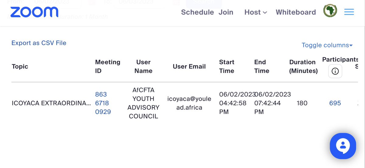 Delighted to have Chaired <a href="/ICOYACA/">AfCFTA Youth Advisory Council</a>’s Virtual ExtraOrdinary GA! 🌍

695 Council Members attended &amp; here are some of the decisions:

✅ Approval of Leadership Structure.
✅ Confirmation of Acting Positions
✅ Discussion on upcoming #AfCFTA Youth Symposium 

<a href="/AfCFTA/">AfCFTA Secretariat Official</a> <a href="/AUYouthProgram/">African Union Youth Program</a>