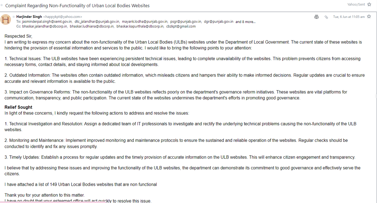 RTIInsights's tweet photo. @CsPunjab  1/3: 📢 Concerned about non-functional ULB websites under the Department of Local Government hindering public access to essential information and services. Persistent technical issues make forms and contact details inaccessible. #LocalGovernment #TransparencyFail https://t.co/PhdBIuBi0m