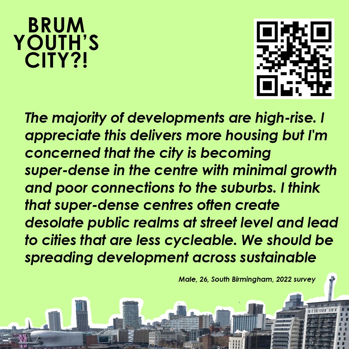 🏘What is the future of housing post-pandemic? Have we learned any lessons? 
🏗 Is Birmingham's urban realm suitable to adapt for life after COVID19?
📣 Can young people have a say in Birmingham's post-pandemic urban development?

bcu.onlinesurveys.ac.uk/brum-youths-ci…

Share 🙏