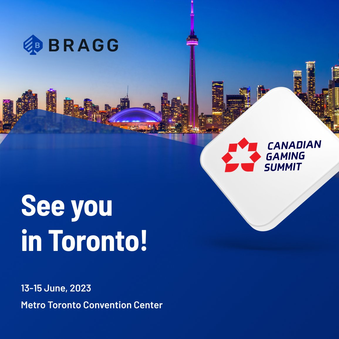 Attending the SBC Canadian Gaming Summit in Toronto, 13-15 June. &#127809;

Bragg CSO Yaniv Spielberg &amp; COO Kunal Mishra will be there to discuss our North America content roll-out and impressive regional expansion, contributing to our record Q1 results. $BRAG