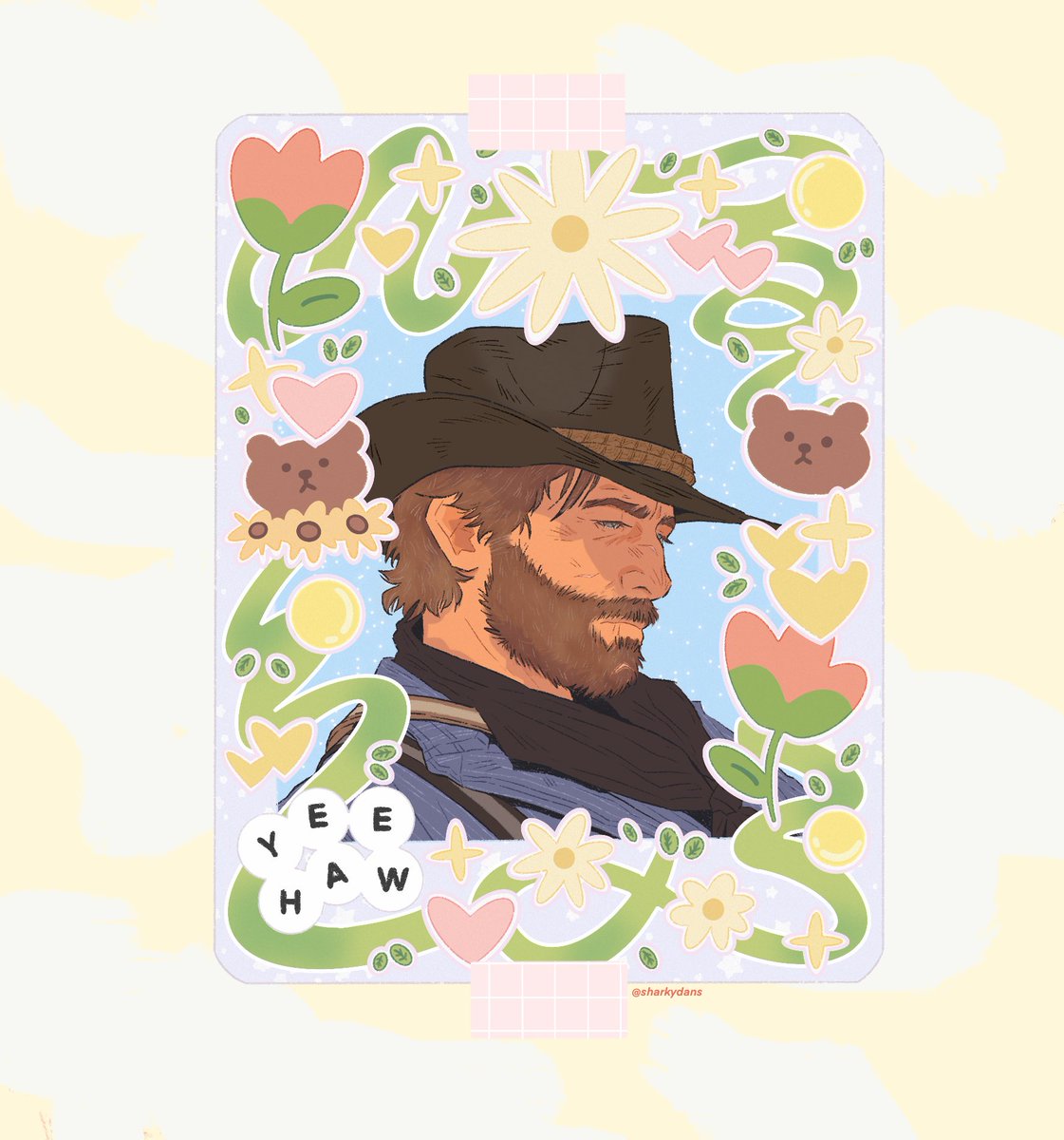 what if cowboys had cute photocards🌷 #rdr #RDR2 #arthurmorgan