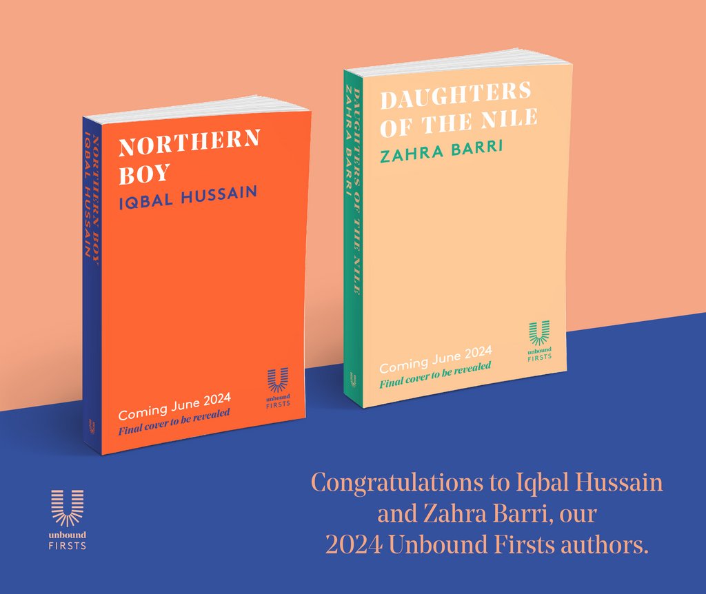 A reminder of our Unbound Firsts 2024 Titles, the incredible #NorthernBoy by @ihussainwriter and the equally amazing #DaughtersOfTheNile by @zahrabarri1 🎉 l8r.it/tQnh