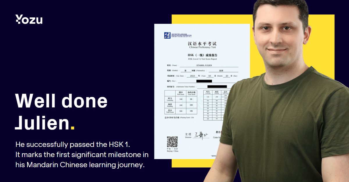 yozu_uk's tweet image. An amazing achievement by our very own software developer Julien Stamm 💪

#teamyozu #languages