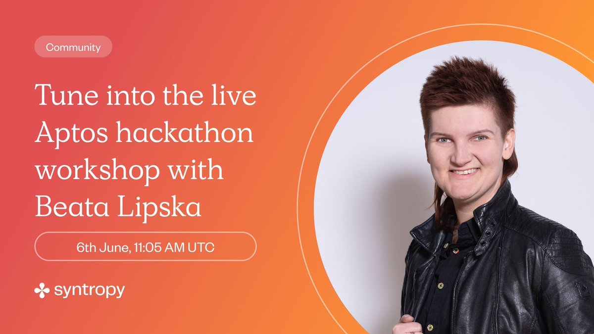Chiunque voglia partecipare virtualmente al nostro workshop #AptosWorldTour - può farlo in poche ore!

"Aptos #Blockchain Data Unleashed: Potenziare gli insight in tempo reale attraverso l'integrazione dei bot di Telegram" di <a href="/beatalipska/">Beata Lipska</a> alle 11:05 UTC.

limitlesscreativeco.zoom.us/j/81178149290?…