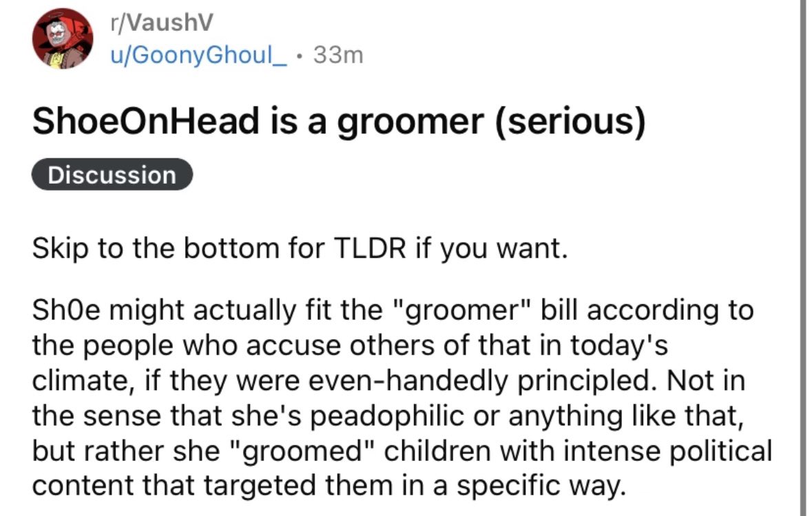 shoe on Twitter "if you or someone you know was groomed by shoe0nhead