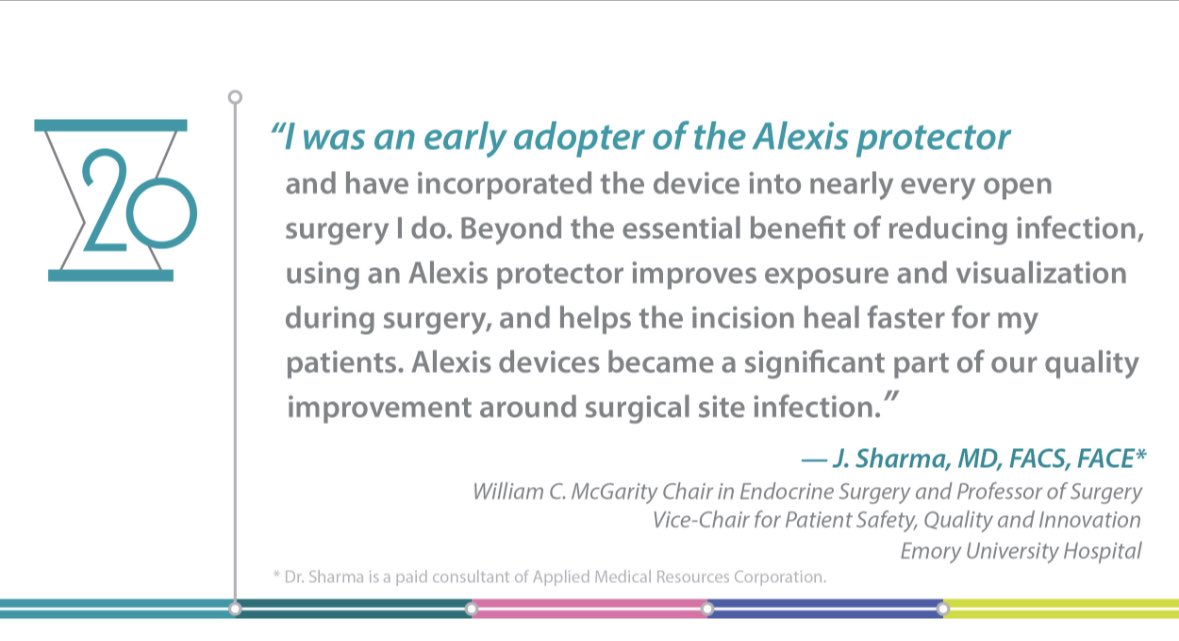 Joe Sharma, MD, shares how Alexis devices help ⬇️ SSI and are standard in their 
QI efforts. Share your #Alexis20 experience!
#ASCRS23 <a href="/ASCRS_1/">ASCRS_1</a>