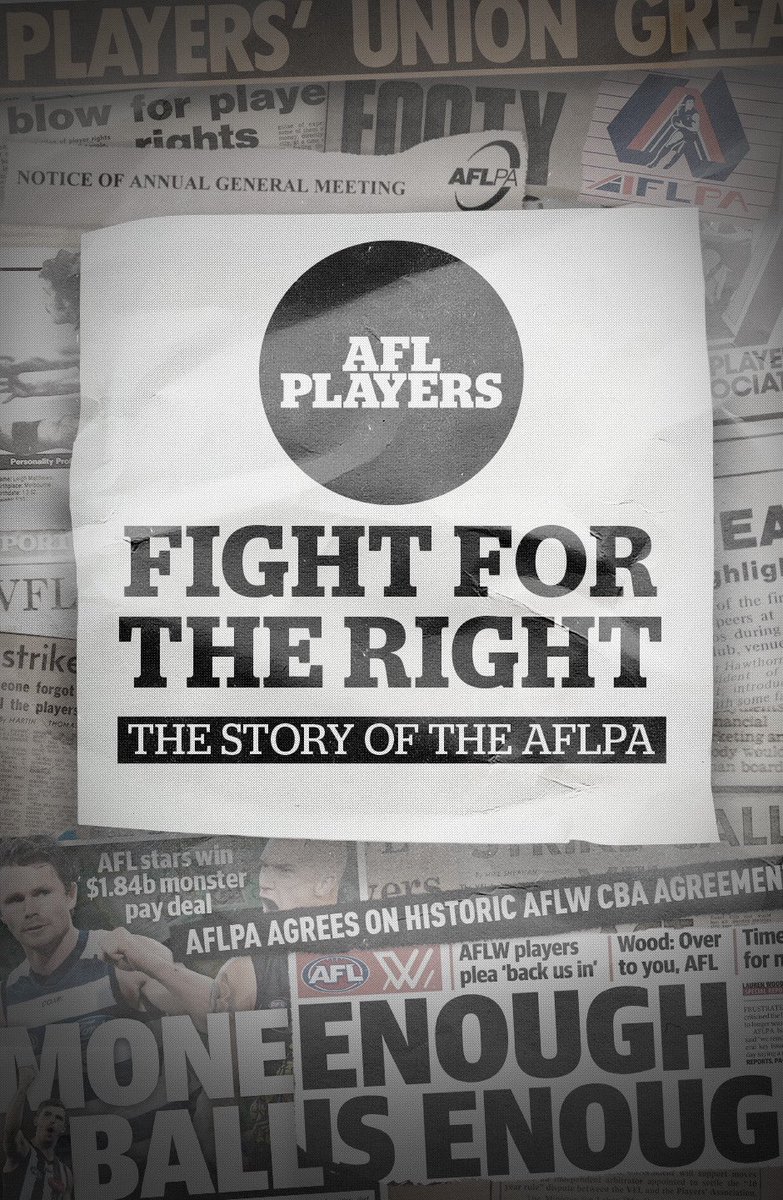 Fight for the right: The story of the @AFLPlayers will premiere on @FOXFOOTY at 8.30pm (AEST) tonight. The documentary features stories from Patrick Dangerfield, Darcy Vescio, Don Scott, Simon & Justin Madden, Paul Marsh, Brendon Gale, Andrew Demetriou, Luke Ball and myself.