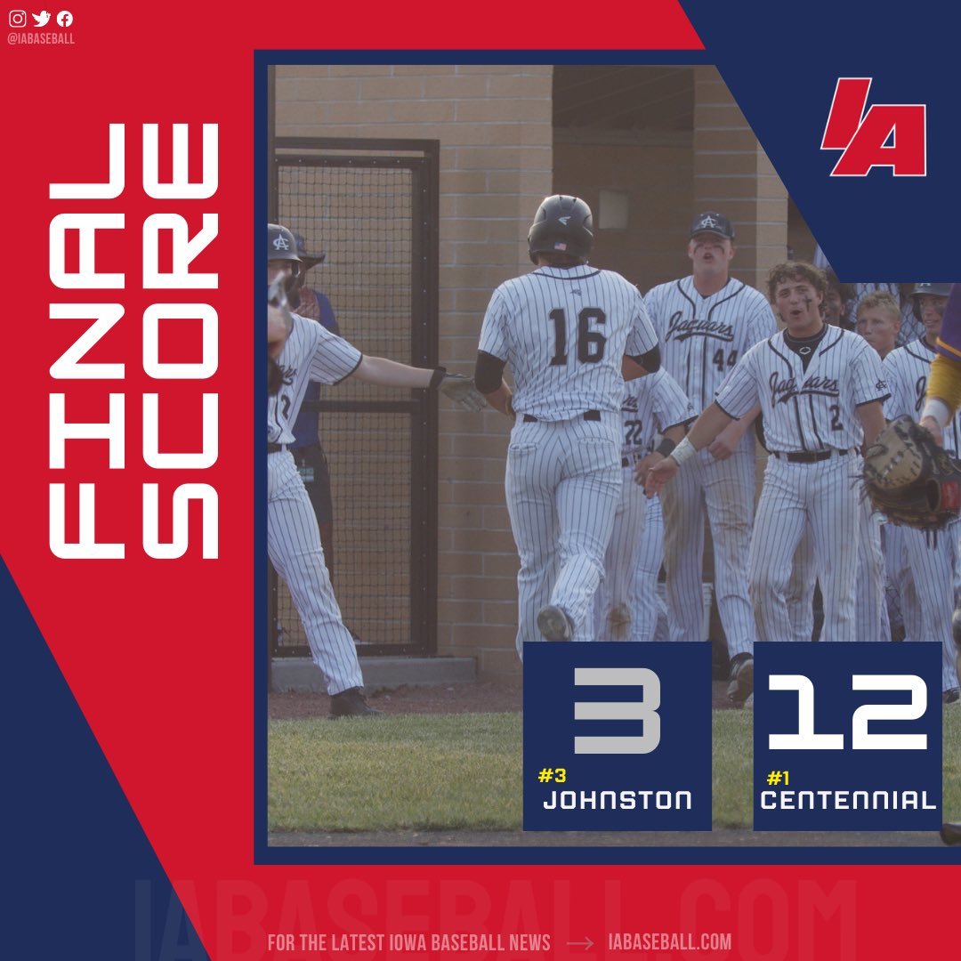 𝐉𝐀𝐆𝐒 𝐃𝐎𝐌𝐈𝐍𝐀𝐓𝐄 Centennial with an eye-opening win against Johnston. Who can beat this Jags squad? ⬇️ #IAbaseball