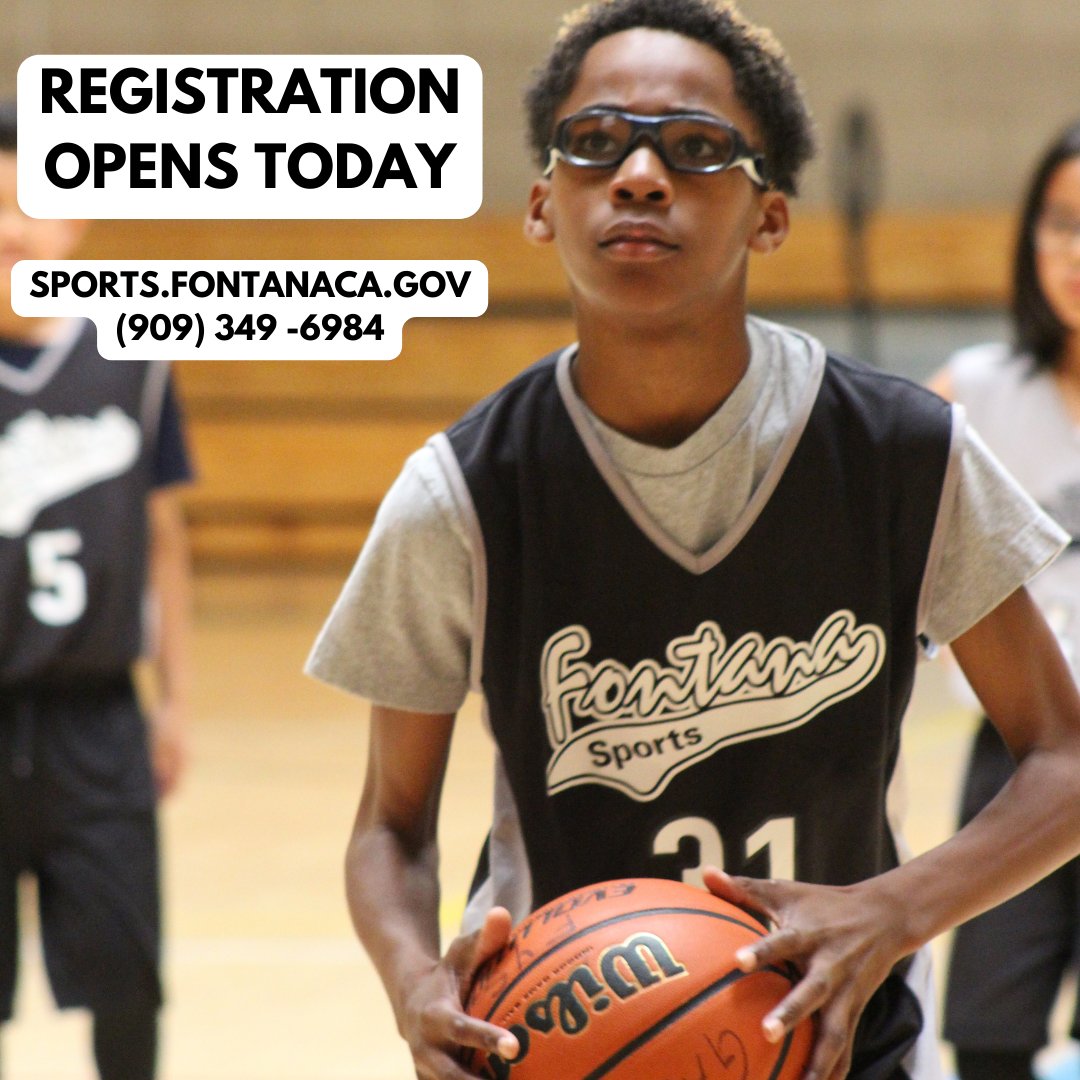 City of Fontana on Twitter "Resident registration for youth basketball