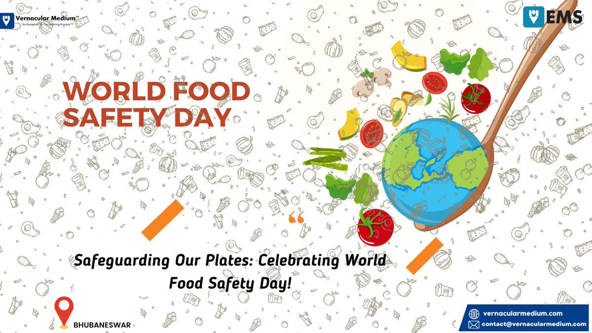 #FoodSafetyFirst: Ensuring Deliciously Safe Meals on World Food Safety Day! #FoodSafetyMatters
#SafeFoodForAll
#EatSafeStayHealthy
#FoodSafetyAwareness
#HealthyPlateSafePlate
#FoodSafetyTips
#FoodSafetyIsKey
#ProtectYourPlate
#think #learn #execute #Vernacularmedium