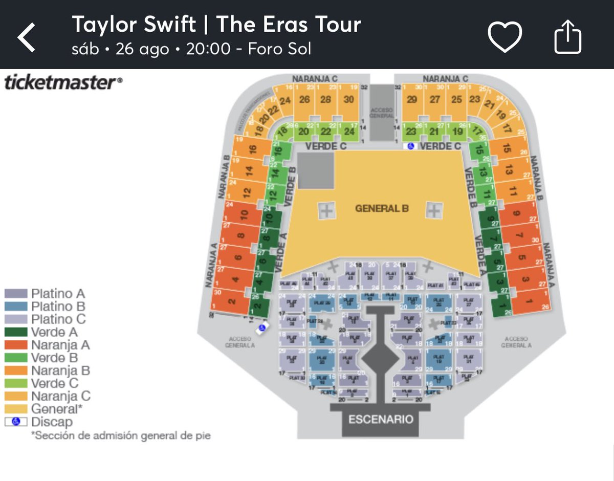 ticketelhamster's tweet photo. 🚨PRECIOS TAYLOR SWIFT🚨

🎫 Platino A $10,620
🎫 Platino B $8,376
🎫 Platino C $6,696
🎫 Verde A $5,040
🎫 Naranja A $4,416
🎫 Verde B $3,096
🎫 Naranja B $2,016
🎫 General B $1,416
🎫 Verde C $1,176
🎫 Naranja C $936

☝🏼Estos precios YA INCLUYEN CARGOS.

⚠️Seguimos en espera de los precios y más detalles de los paquetes VIP.

#taylorswift #tickethamster 🐹 #theerastour