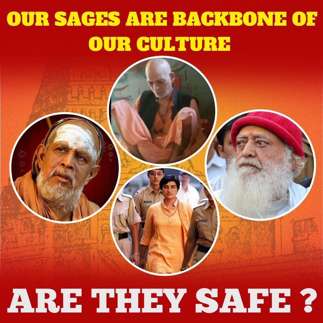 AshramVaranasi's tweet photo. Our Sages are Backbone Of Culture but unfortunately they are being trapped in false cases like Sant Shri.Asharamji Bapu, kripalu maharaj, swami asimanand etc. Injustice is going Out Of Limit . After seeing this we started to think that #AreTheySafe ? https://t.co/aiYU3BwxCM