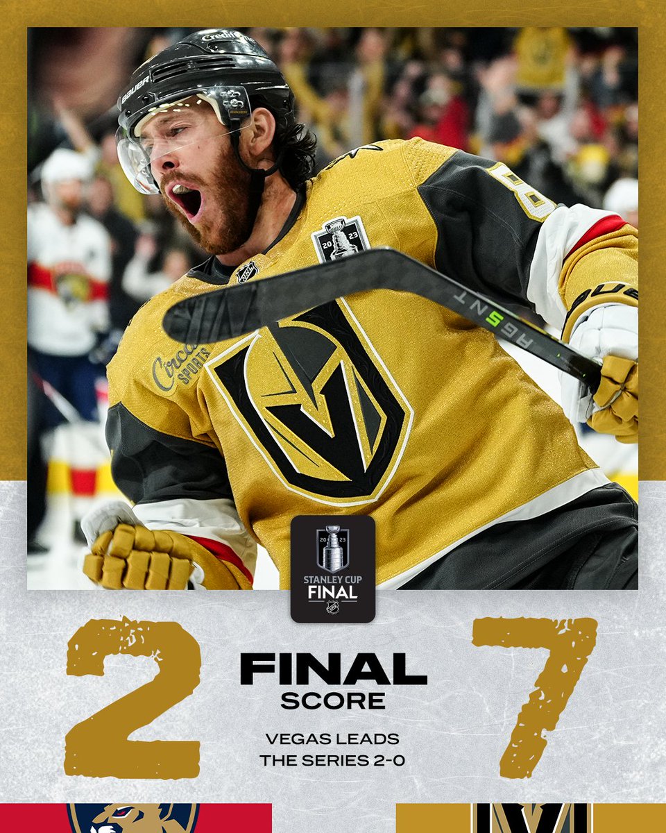 The Golden Knights take a 2-0 lead in the Stanley Cup Final ⚔️