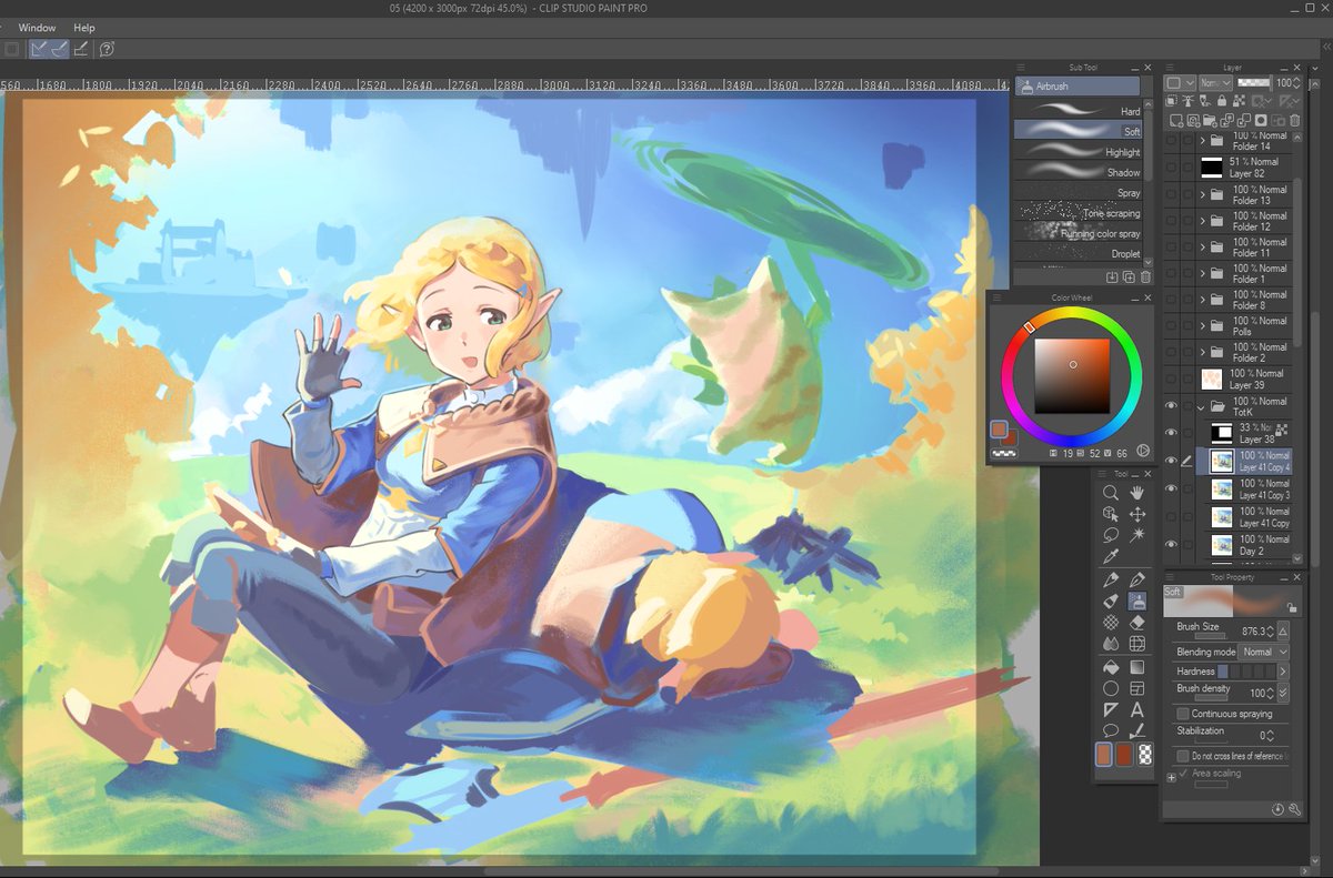 Tears of the Kingdom WIP
【Progress: DAY 3⃣】

IT'S UP TO YOU ~
If this post gets 6 replies with your favourite #Zelda game, I'll add one more day of progress and you'll be credited for keeping me motivated!

Until then I'm moving onto something else...