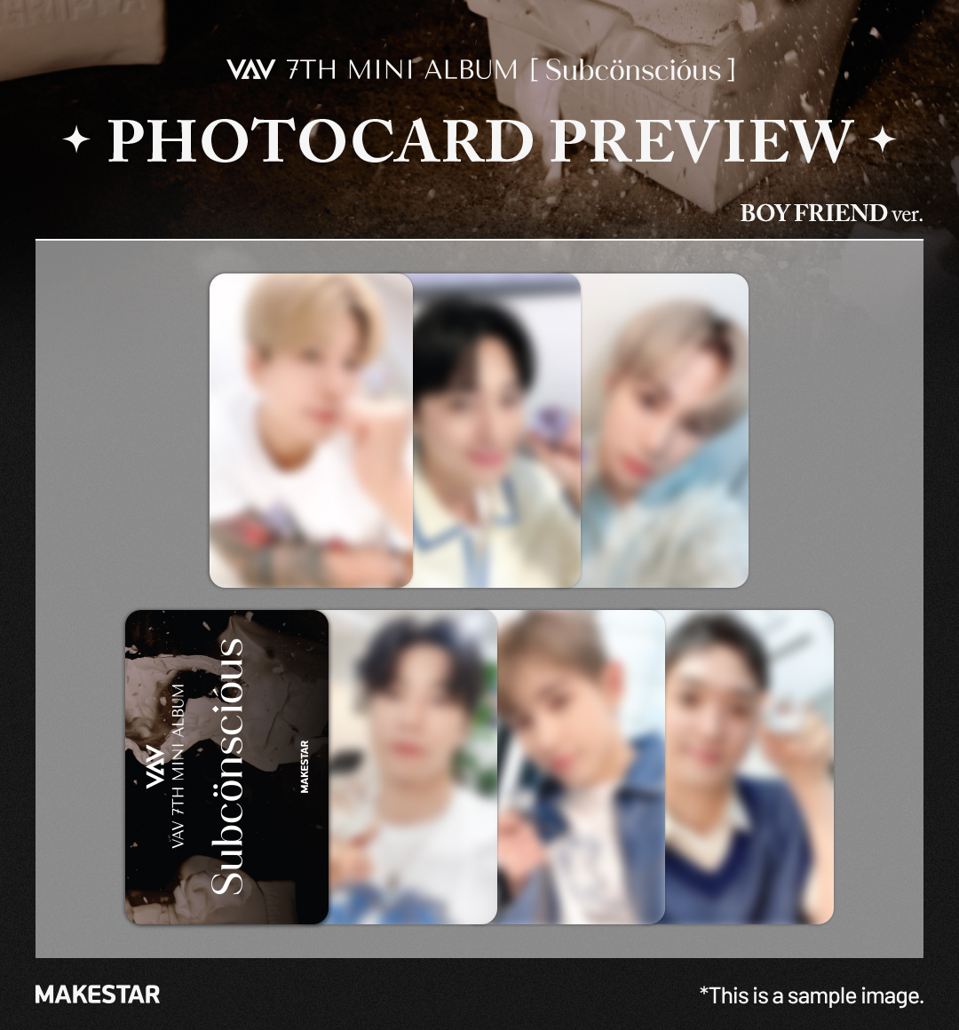 Makestarcorp's tweet photo. #VAV #브이에이브이 7TH MINI ALBUM [Subcönscióus] PRE-ORDER VIDEO CALL&amp;1:1 SPECIAL EVENT

⏰마감 D-5, D-5 to apply!⏰
✨REWARD PREVIEW✨

🩰단체 영통 응모자 포토카드(꽃신 ver.) 
💍스페셜 응모자 포토카드(남자친구 ver.)

📆~06.11 23:59(KST)
🔗https://t.co/peVrs4TTku https://t.co/hxAaGbZb05