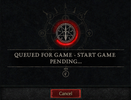 Dreadmyst's tweet photo. @BlizzardCS Been on this screen for almost 10 minutes now https://t.co/udCUh8rAKP