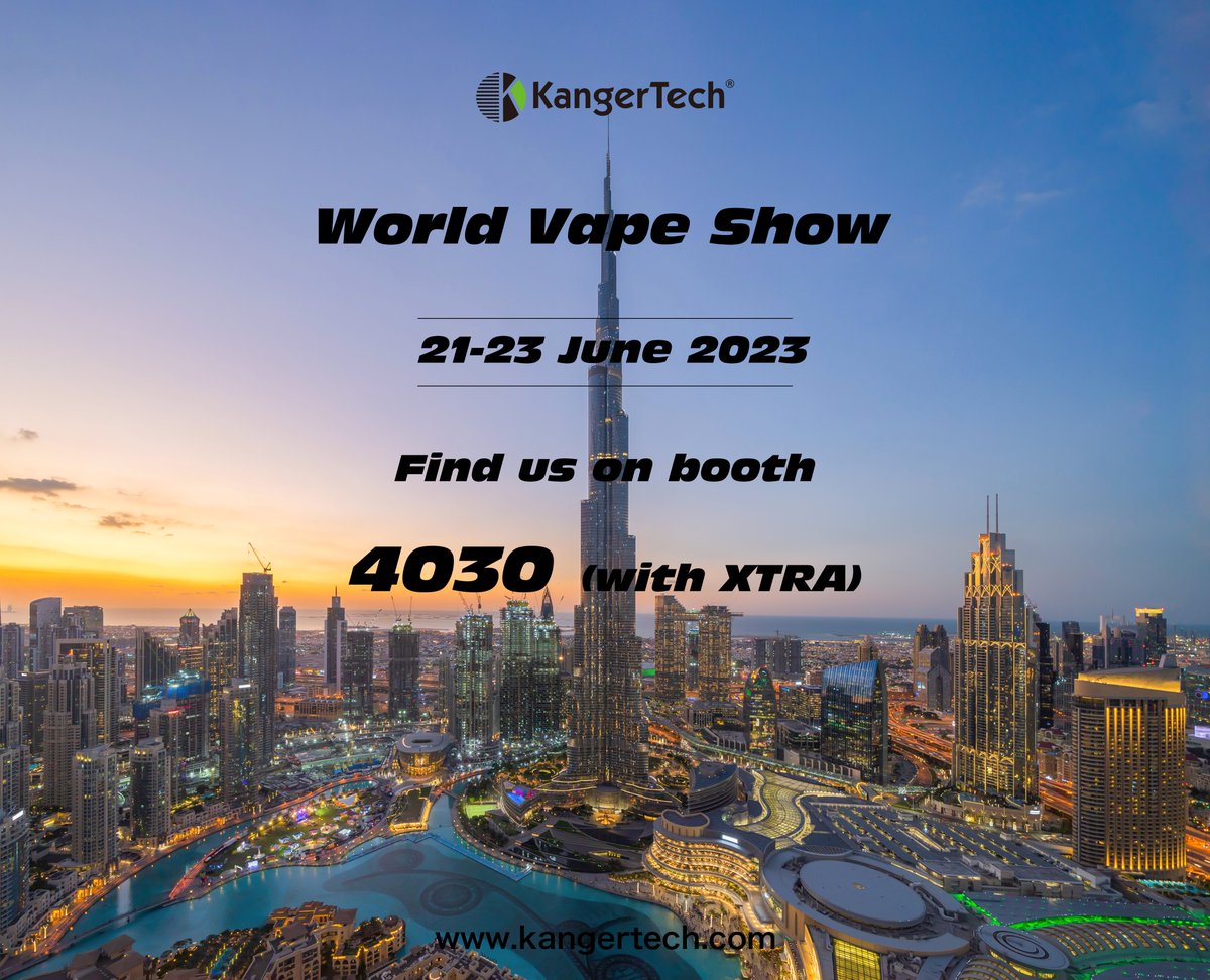 Meet Kanger in Dubai, June 2023

#vapeshow #kangertech #worldvapeshow #kanger #disposablevape #legalmanufacturer #vapedistribution