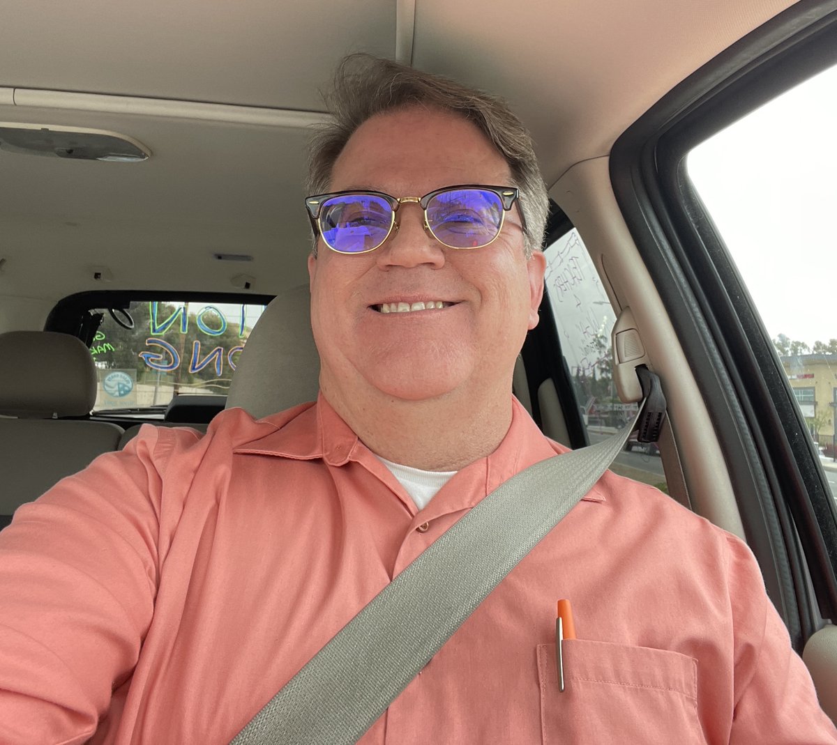 Selfie alert! This just in from @CCUSD board member, Brian Guerrero, who wanted me to let you know he's parked and not selfie-ing while driving. :) Thanks for being a supporter of gun (and vehicle!) safety! #WearOrange
