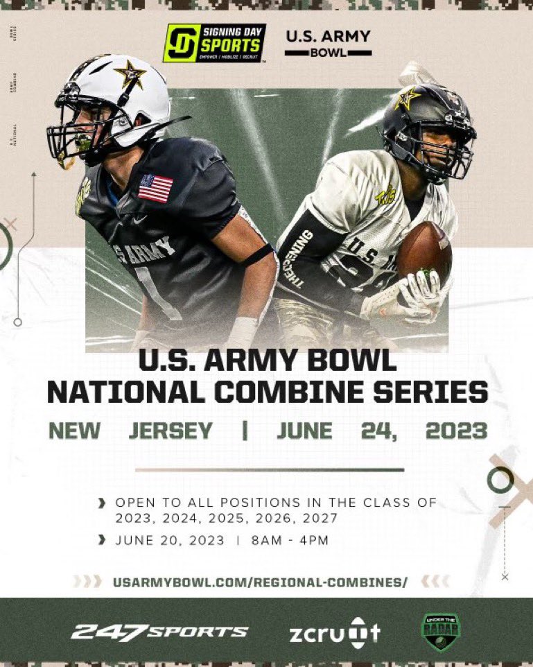 Blessed to receive an invite to the US Army Bowl National Combine series! Thank you @Coach_Sokol