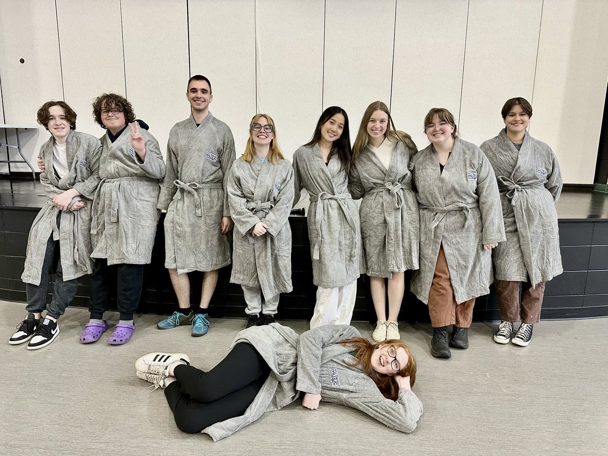 These 9 wonderful souls played their final concert of their high school band career tonight. @EcoleMcTavish will miss the beautiful music they make! #gradbathrobes