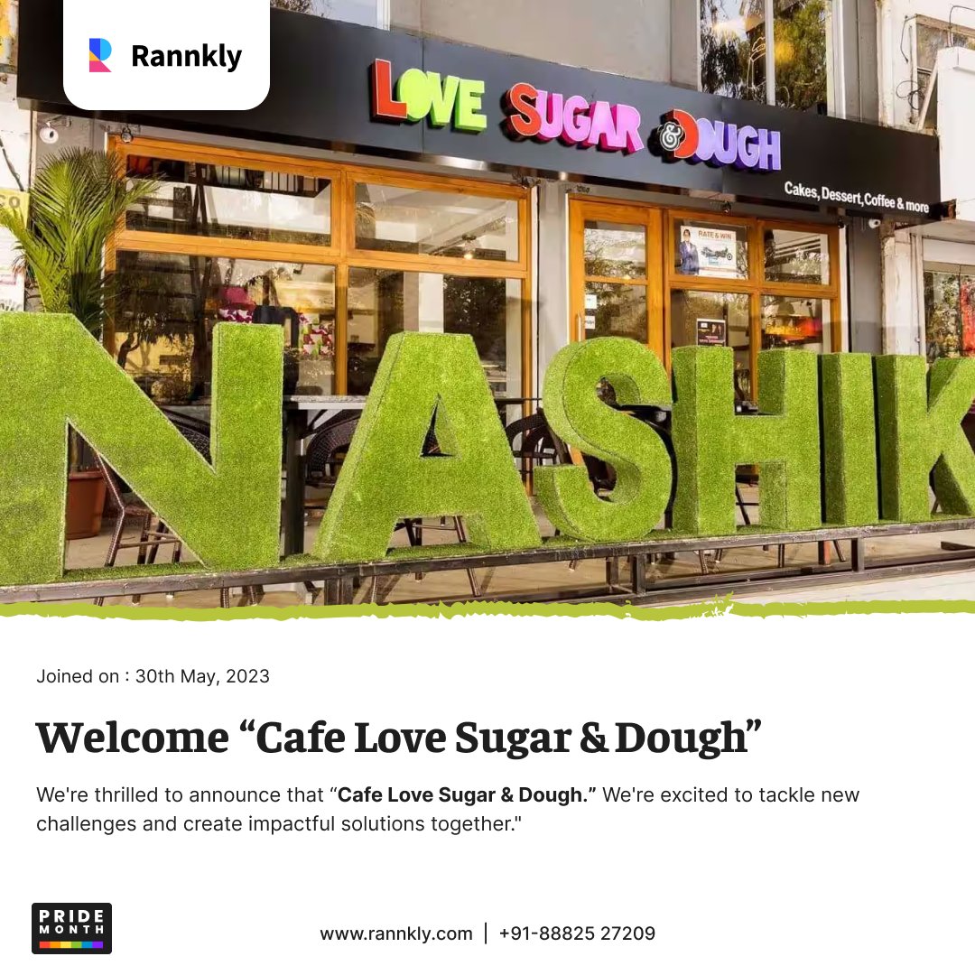 Welcome 'Cafe Love Sugar & Dough' to Rannkly, where your brand's reputation shines. Uncover valuable insights, make data-driven decisions, and gain a competitive advantage. 📊🤝 

#newclient #welcome #team #cafelovesugaranddough #cafe #nashik #nagpur #hospitality #rannkly