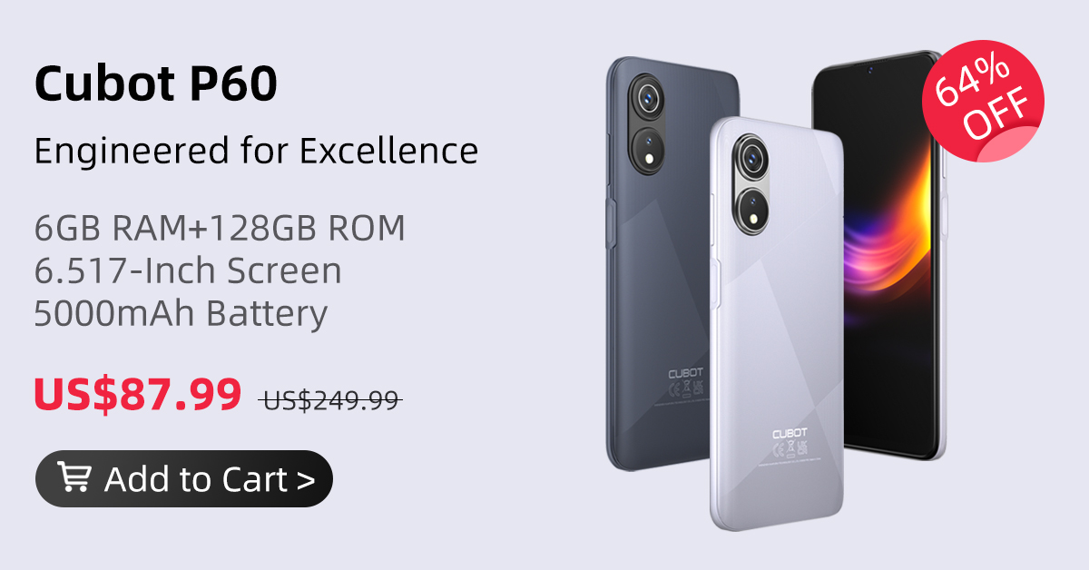 Cubotphone's tweet image. ⚡️Stay tuned for special discounts, limited-time offers, and exclusive giveaways that you won't want to miss.  🌟
🉑64% Off For our old friends #cubot #P60
⏰ Promotions from June 7th - 9th
🛒Add to cart to be notified : s.click.aliexpress.com/e/_omWoYqn