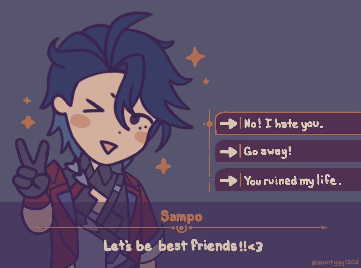 This is what all dialogue with Sampo feels like. We aren't allowed to be nice to him 😔
#HonkaiStarRail #Sampo