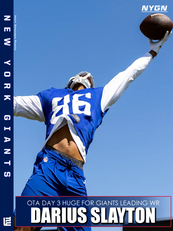 NYGN4x's tweet photo. 8⃣6⃣ #NYGiants leading WR @Young_Slay2 "had a monster day" according to @Schmeelk at OTA Day 3. Slay is one of those guys who qualifies as Once a Giant, Always A Giant. We need him, and he didn't want to leave. Awesome! #NYGN #BlueCardMember https://t.co/S47CgxQc70