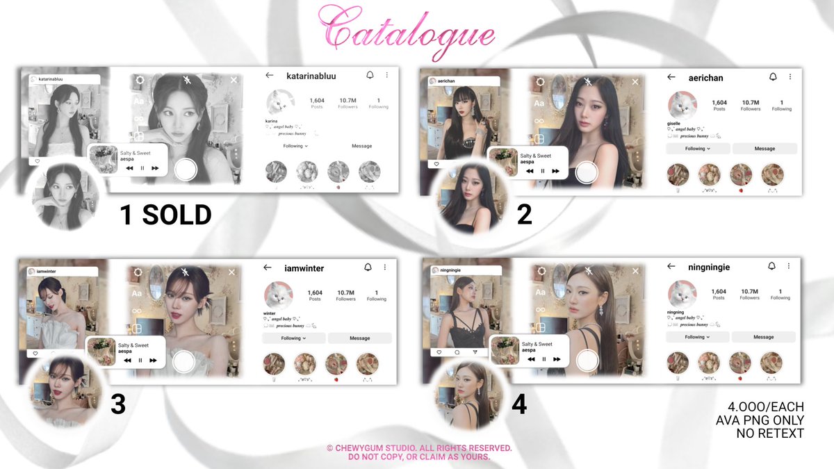 help rt please? tysm ⸜(｡˃ ᵕ ˂ )⸝
FLASH SALE 6.6 🐇🎀
hi fwens! khusus hari ini layout ready stock aespa dibawah bisa di take dengan harga 4OOO/ea, get ava png only and no retext yap! 🤍
#zonauang