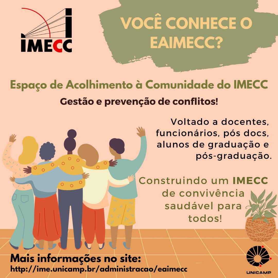 Saiba mais sobre nosso Espaço de Acolhimento no site: ime.unicamp.br/administracao/…