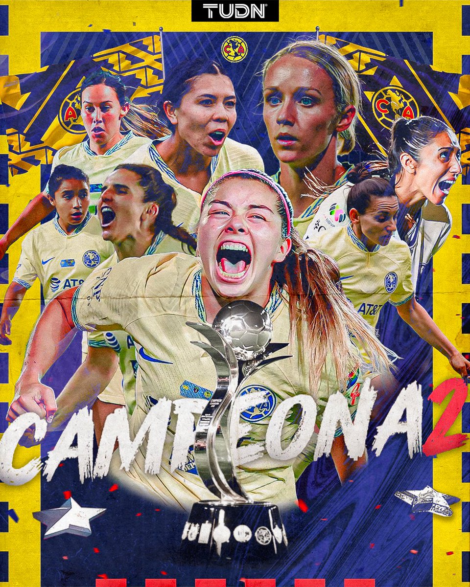 🦅💛💙🏆@AmericaFemenil c2mpeón🏆💙💛🦅
🦅💛💙🏆@AmericaFemenil c2mpeón🏆💙💛🦅
🦅💛💙🏆@AmericaFemenil c2mpeón🏆💙💛🦅

En su casa con su gente, marco pletórico de una noche mágica con #EllasEnViX las Águilas se coronan👑✖️2️⃣