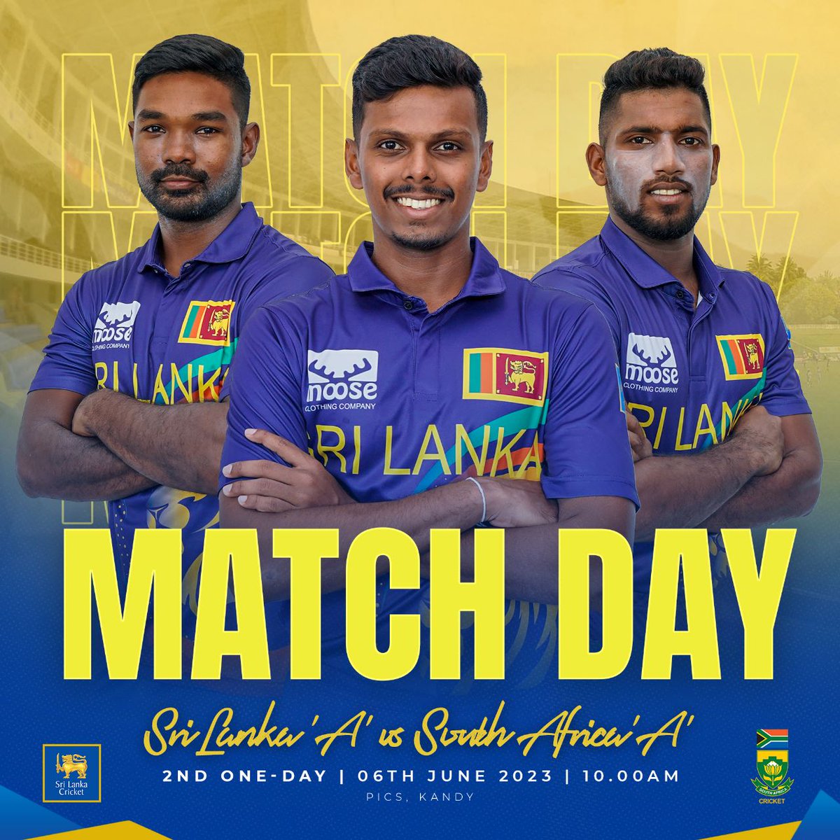 It's matchday in Kandy! 2nd One day will start at 10:00 AM!

#SLvSA