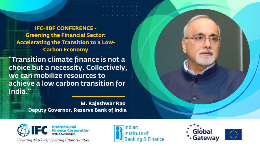 ♻️Financial institutions are key to 🇮🇳’s green transition!
💬Mr. M. Rajeshwar Rao, Deputy Governor, <a href="/RBI/">ReserveBankOfIndia</a>, spoke on the role of the financial sector &amp; the central bank in the country’s green transition in his opening remarks at IFC-IIBF's latest conference.
<a href="/IFC_org/">IFC</a> <a href="/EU_in_India/">EU in India</a>