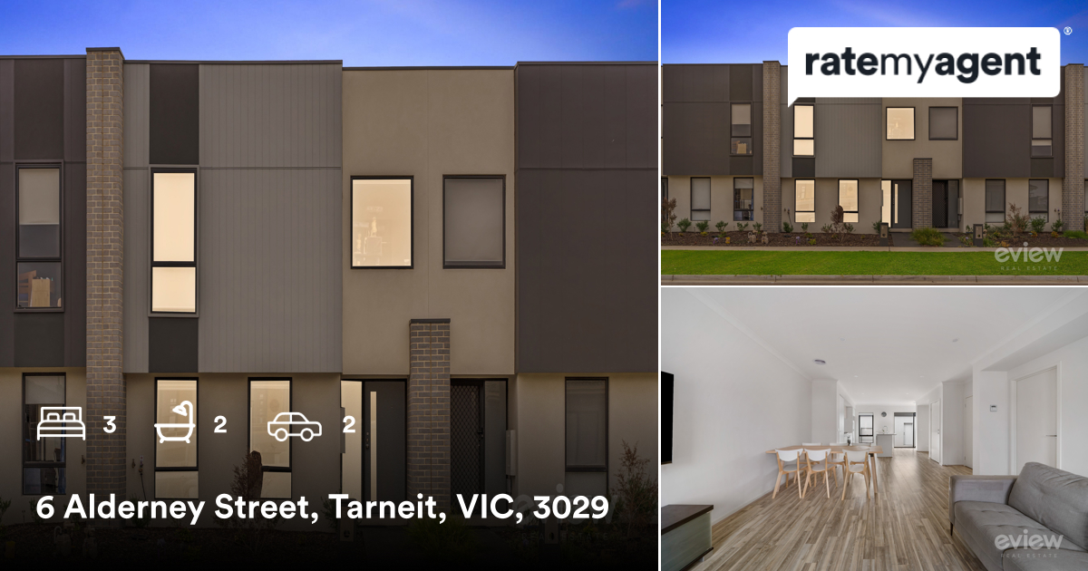 eviewgroup's tweet image. 🛌 3 🛀 2 🚘 2
📍 6 Alderney Street, Tarneit, VIC, 3029

Our agent’s latest sale on #RateMyAgent

rma.reviews/GkPBna6adP3S

...
#ratemyagent #realestate #Eview_Group__Australia