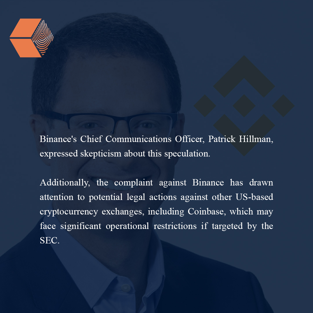 unlockbc's tweet photo. The #SEC's complaint against #Binance provides clues about the departure of former #BinanceUS CEO #BrianBrooks and raises concerns about potential legal actions against #Coinbase and its operations in the US. https://t.co/sTXI1wB8Tx