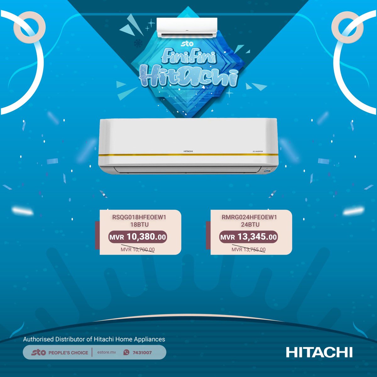 stopcmv's tweet photo. ❄️Fini Fini Hitachi ❄️
#Airconditioners at incredible price & enjoy #Freeinstallations or #installationkit for‼️free‼️
Drop by our store or #shoponline via https://t.co/QGMTzdyylz
#hitachi #hitachiairconditioner https://t.co/POBW7ieqn6