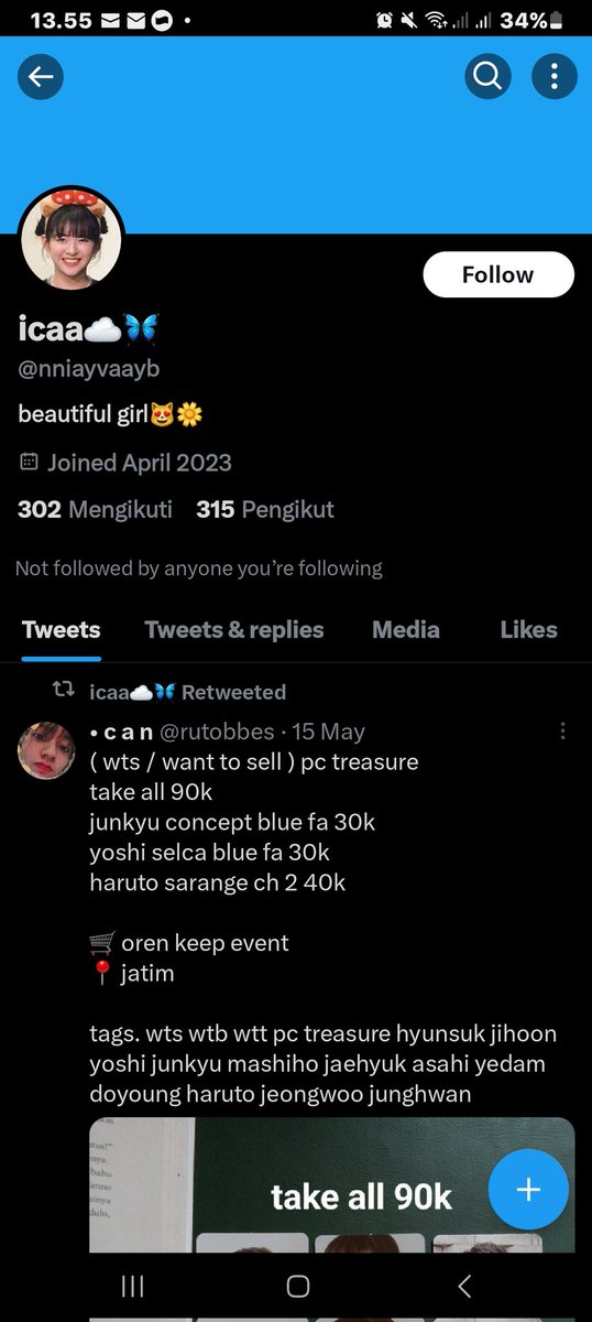 exunoia's tweet image. help rt / retweet 

aku dijadiin perantara nipu sama akun @nniayvaayb / 081382137177

aku sebagai ba cv dan kak @suntobeshine_ sebagai korbannya