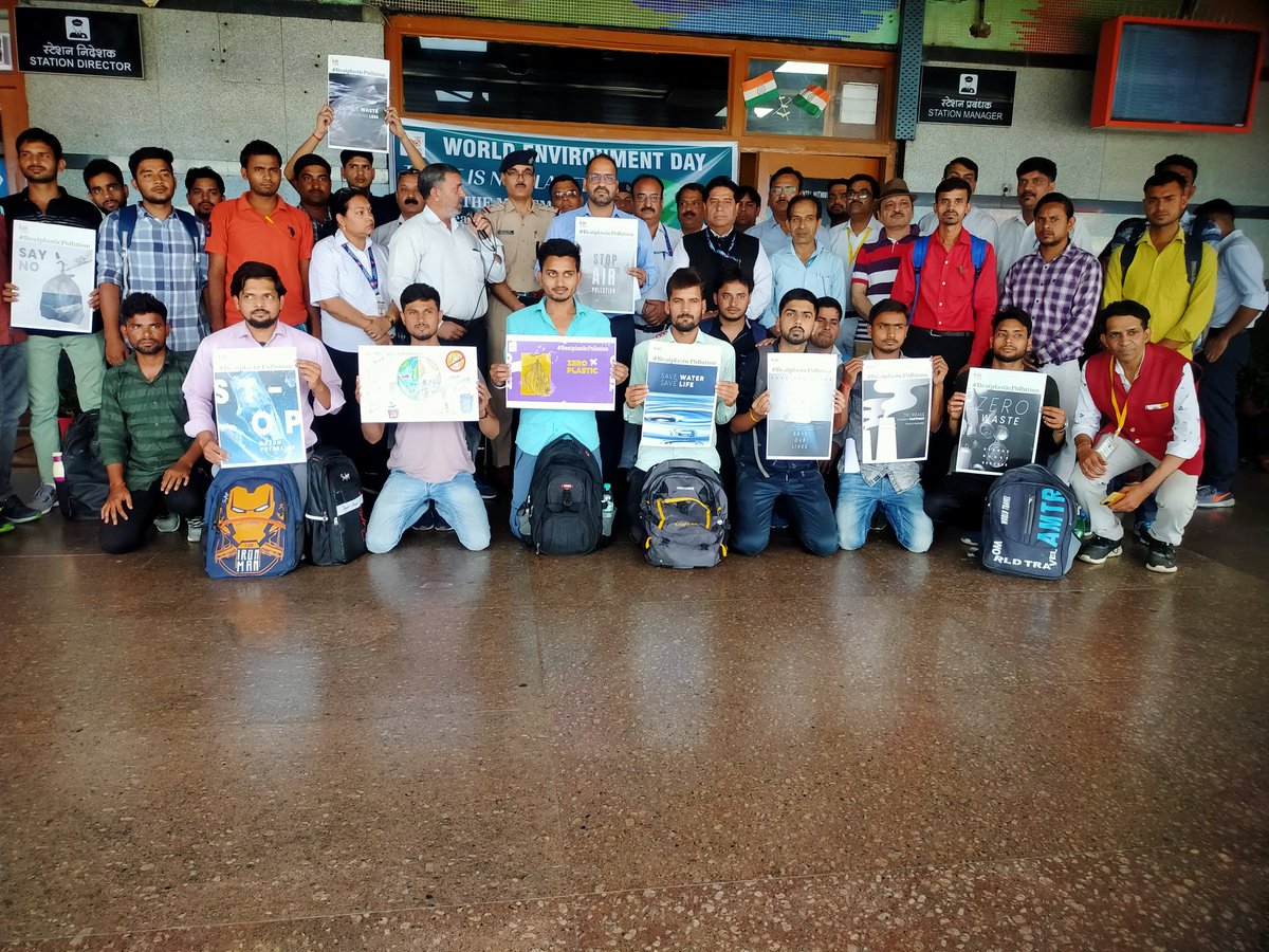 #BeatPlasticPollution 
Com Dinesh bhardwaj with his entire team Observing World environment day <a href="/NDLS/">sphelele</a> by DRMO branch NRMU
<a href="/ShivaGopalMish1/">Shiva Gopal Mishra</a>
<a href="/ITF_DelhiOffice/">ITF Delhi Office</a>
<a href="/AnoopNrmu/">Anoop Sharma</a>
<a href="/NRMUDelhiSocial/">Northern Railway Men's Union, Delhi Division</a>