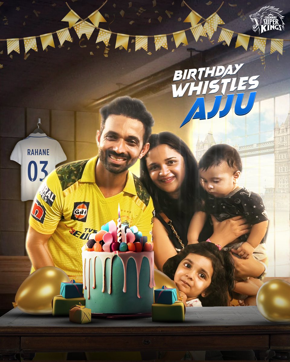 Birthdays with the family are blissful! Here's wishing Ajju lots of #Yellove 💛

#SuperBirthday #WhistlePodu 🦁