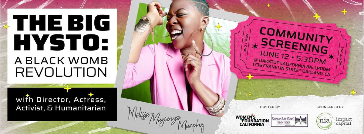 #thebighysto is closing out it's finale screening on Monday, June 12th, 2023 in collaboration with Women's Foundation California, The California Black Women's Health Project, and  Nia Global Solutions. 

To grab your community ticket, visit lnkd.in/g4ux2G5. See you there!