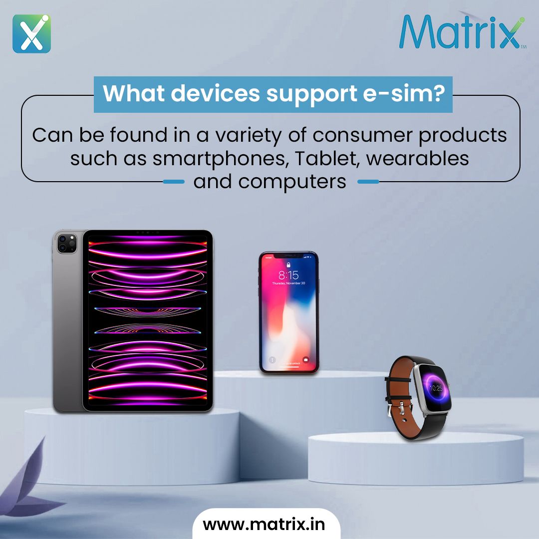 MatrixCellular_'s tweet image. Revolutionize the way you connect with E-SIM enabled gadgets.
.
.
.
For more details call +91 9811188888 or visit our website: matrix.in
.
.
.
#matrixcellular #travelsimcard #supporttablets #esimsnabledgadgets #gadgetforesim #esimcard #traveltheglobe