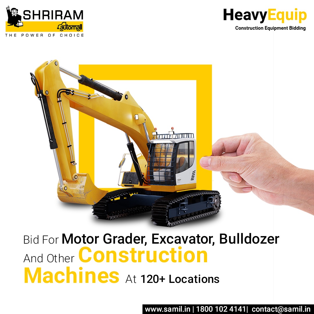 Now get yourself pre-owned construction equipment including motor graders, excavators, bulldozers etc., at fair value for taking your business and the country forward. 

Send us your query - l.samil.in/46P9Osps

#UsedVehicles #UsedEquipment #PhysicalAuction #ShriramAutomall