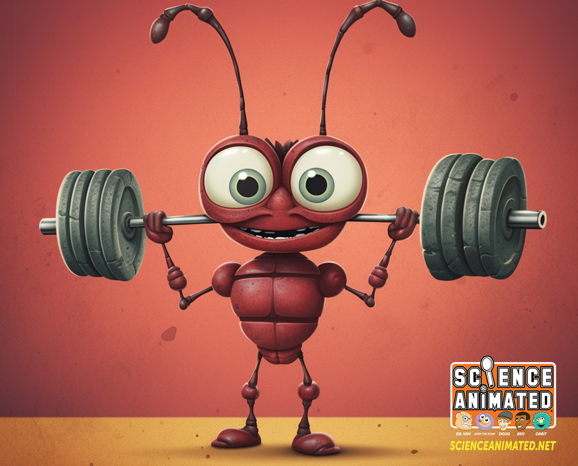 ScienceAnimated's tweet image. 💪On average, an ant can carry objects that are 10 to 50 times heavier than its own weight. Ants possess specialized anatomical features that contribute to their strength. Their muscles are proportionally larger and more powerful than those of larger animals.  #funfact #education