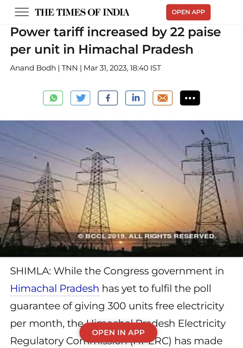 Karnataka Congress ka dhokha 

Remember the “Gruha Jyoti” scheme promise of 200 units free electricity Congress had promised to people of Karnataka

Forget free electricity - Congress has allowed the raising of power tariffs 

1) Power bills for Bescom consumers to be up by…