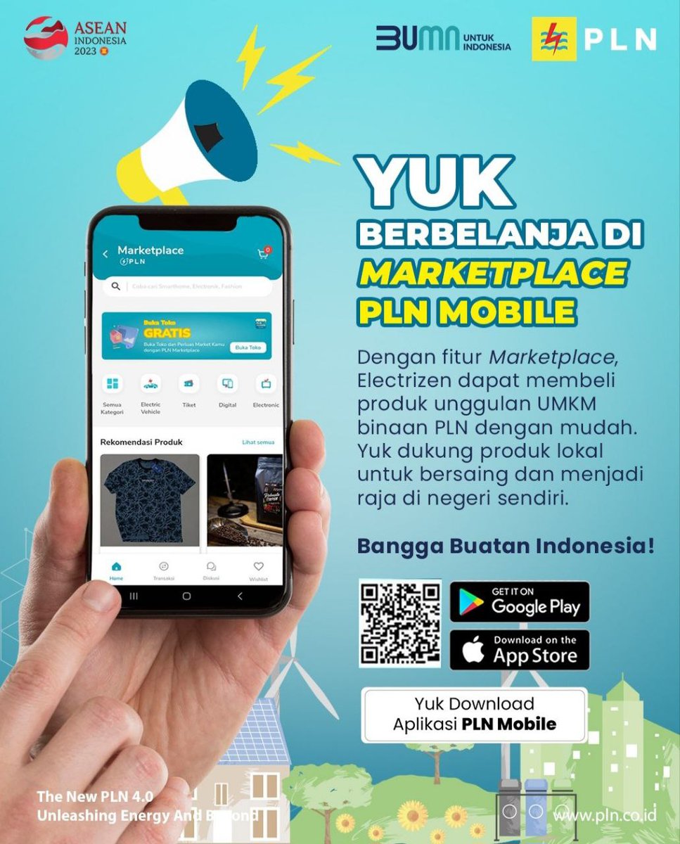 Gelegar Promo 06.06 GRATIS ONGKIR ke seluruh Indonesia! Nikmati Gelegar Promo belanja Produk UMKM di Marketplace PLN Mobile minimal Rp50rb, gratis ongkir hingga Rp25rb 🛒 Cek sekarang di aplikasi PLN Mobile. *S&K Berlaku #GelegarPromo #PLNMobile #SemuaMakinMudah