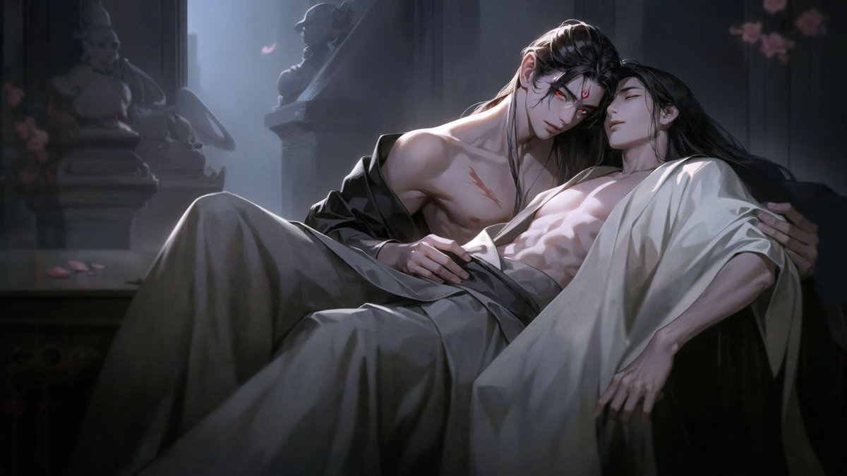 Sweeeets_cheng's tweet photo. 看过的应该都记忆深刻的一段
#人渣反派自救系統 #svsss #LuoBinghe #ShenQingqiu #AIart https://t.co/MsPY8mWWyw