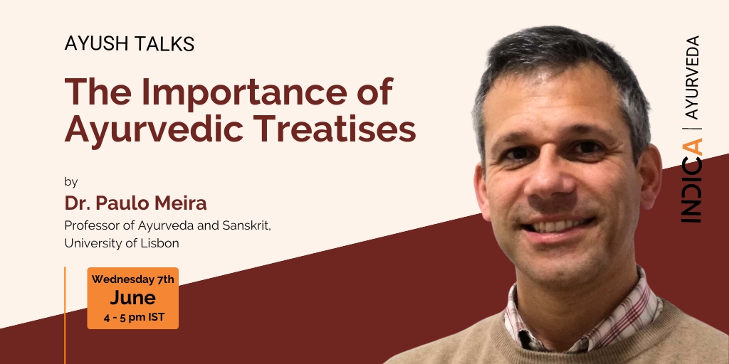 IndicaOrg's tweet photo. #AyushTalks | The Importance of #Ayurvedic Treatises

In this @YogaIndica session, we will mainly visit Aṣṭāṅgahṛdaya, an Ayurvedic treatise, to reveal some of its characteristics, doctrines and knowledge

Register: https://t.co/9TjQzRGyPJ https://t.co/BLD0hg14w5